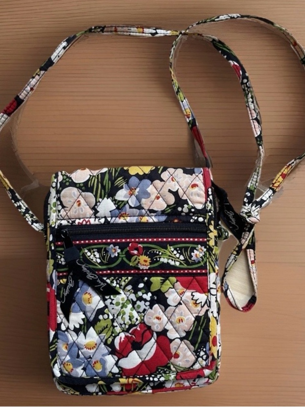 Vera Bradley Floral Crossbody Poppy Fields Mini Hipster Quilted See Description